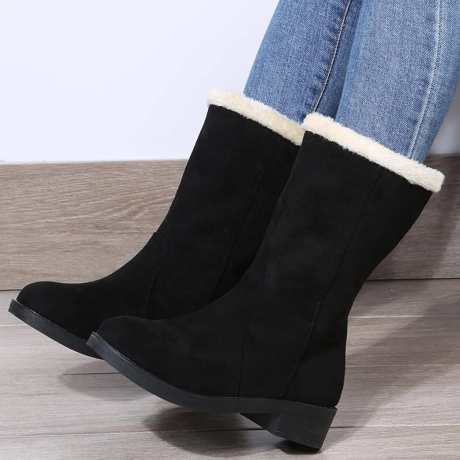 Womens Winter Snow Boots Slip ons Size 12 Wide Snow Boots for Women Womens Winter Boots 8.5 Wide Winter Boots for Women Waterproof Botas De Invierno Impermeables De Mujer