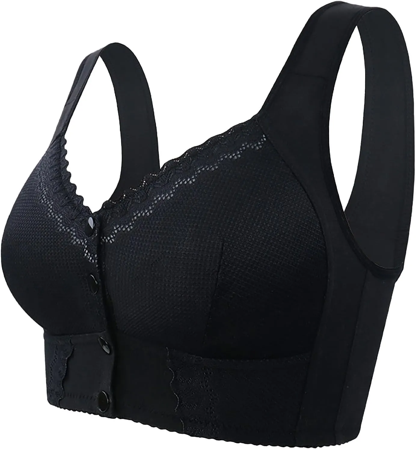Women's Wirefree Full-Coverage Bras Everyday Seamless Padded Lace Breathable Bra Bralettes