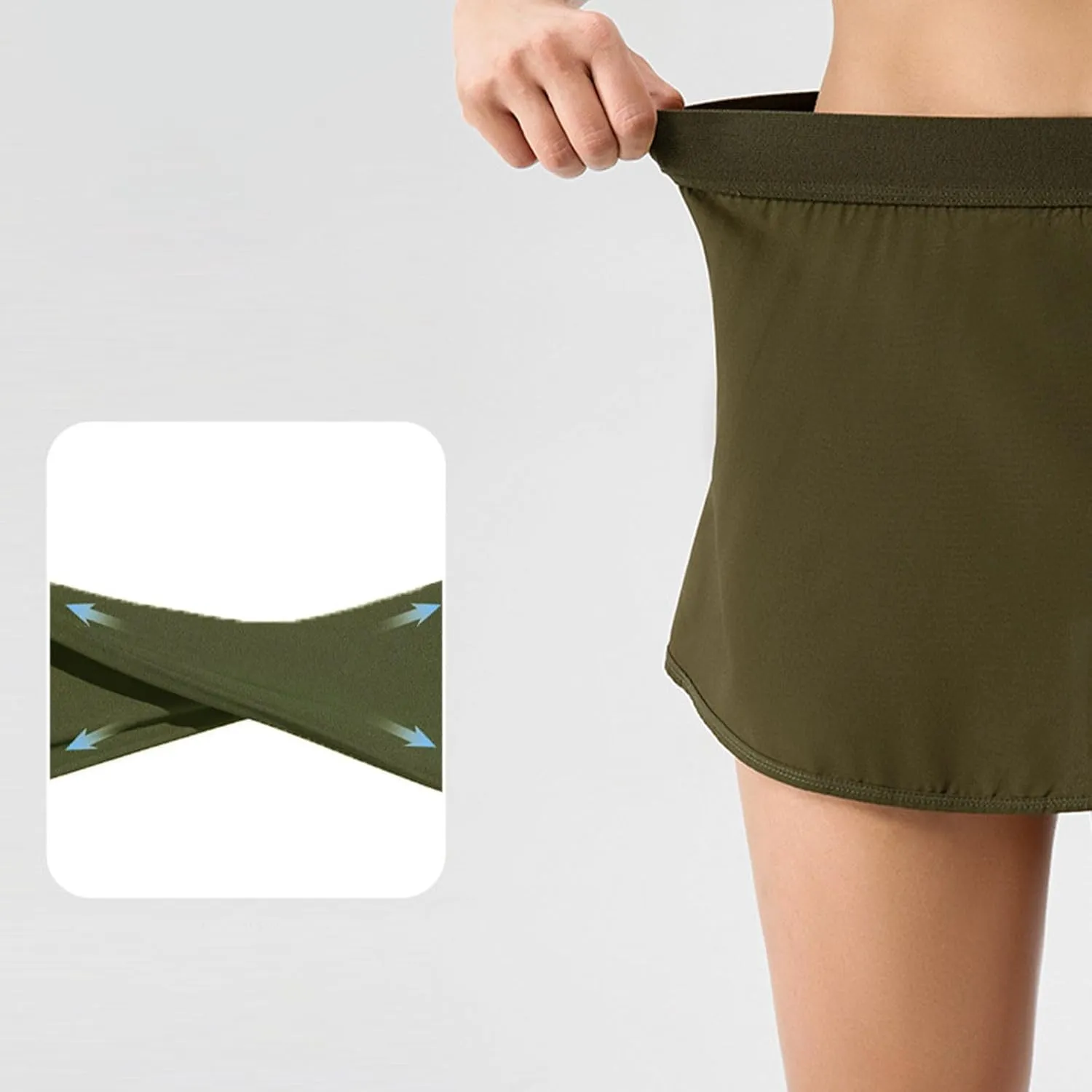 Womens Y2K Mini Skirt with Shorts Elastic Waist Running Gym Workout Tennis Aline Micro Skort Underneath Short Skirts