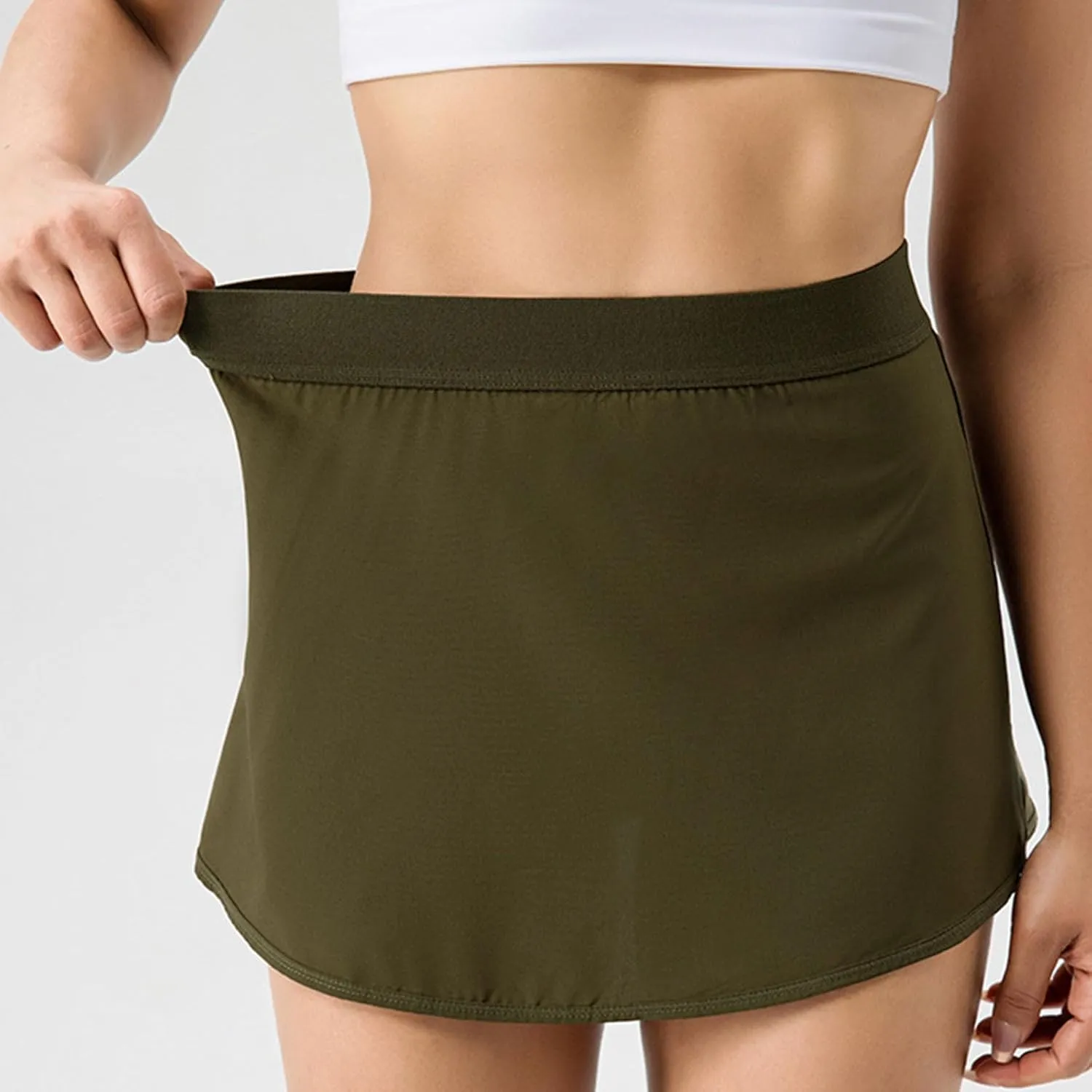Womens Y2K Mini Skirt with Shorts Elastic Waist Running Gym Workout Tennis Aline Micro Skort Underneath Short Skirts