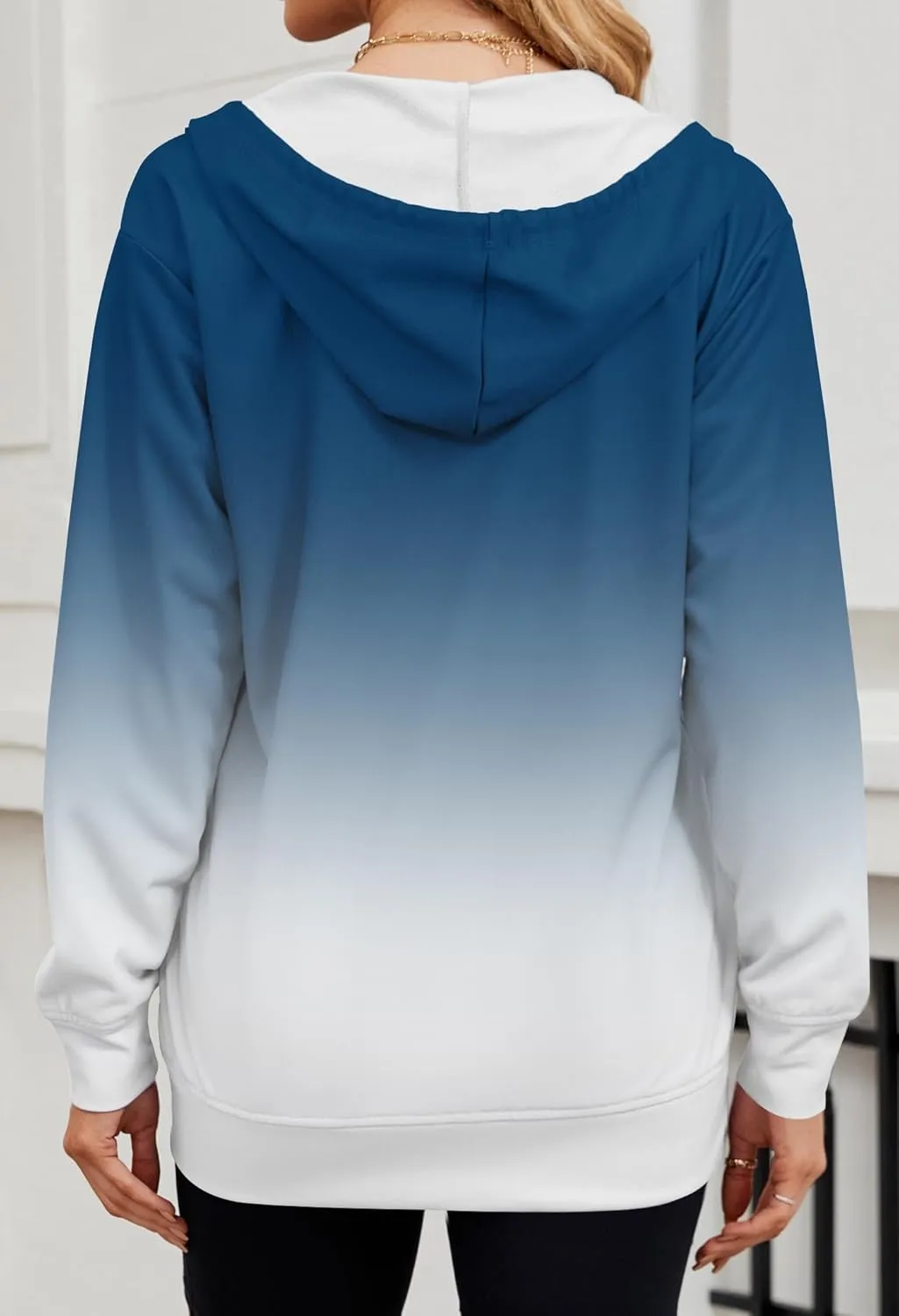Women's Zip Up Hoodies Long Sleeve Sweatshirts Fall Outfits Casual Oversized Full Zip Hooded Jacket 2025 Fashion