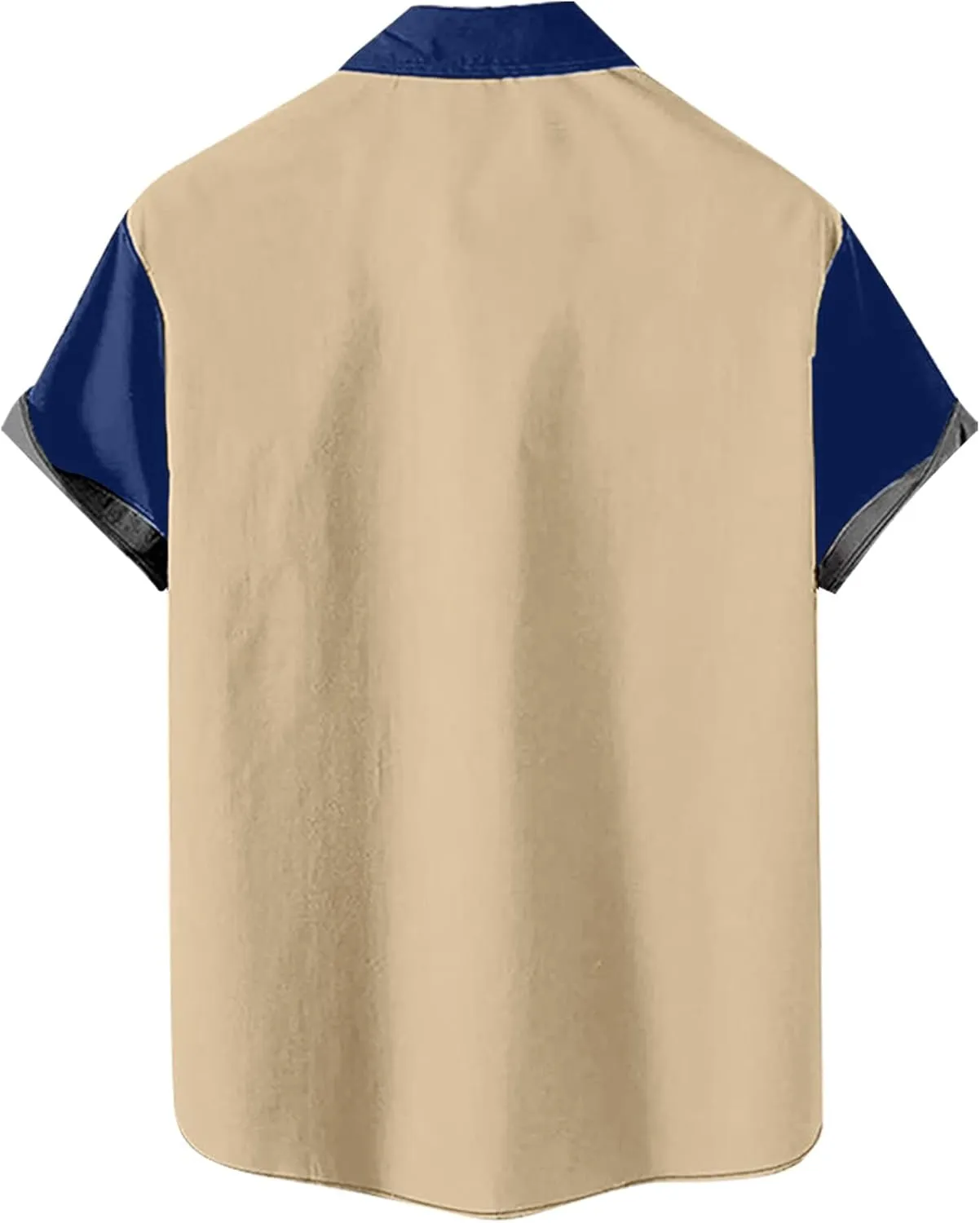 Ymosrh Men's Casual Button-Down Shirts Cotton Linen Solid Color Short Sleeve Shirts Loose Short Button Down Shirts, M-4XL