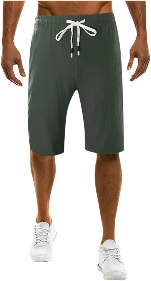 Ymosrh Men's Shorts Fashionable Shorts with Drawstring Solid Color Loose Fitting Casual Sports Shorts Mens, M-5XL