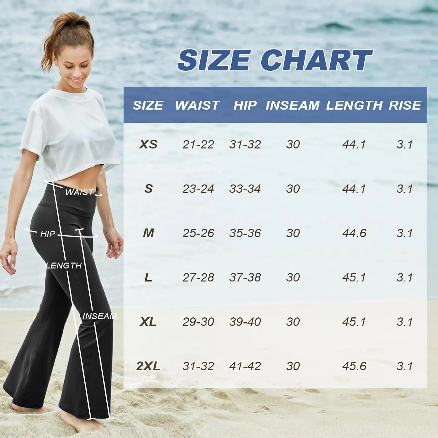 YOLIX Flare Leggings for Women with Pockets - Crossover High Waisted Black Flared Leggings for Yoga Gym Workout