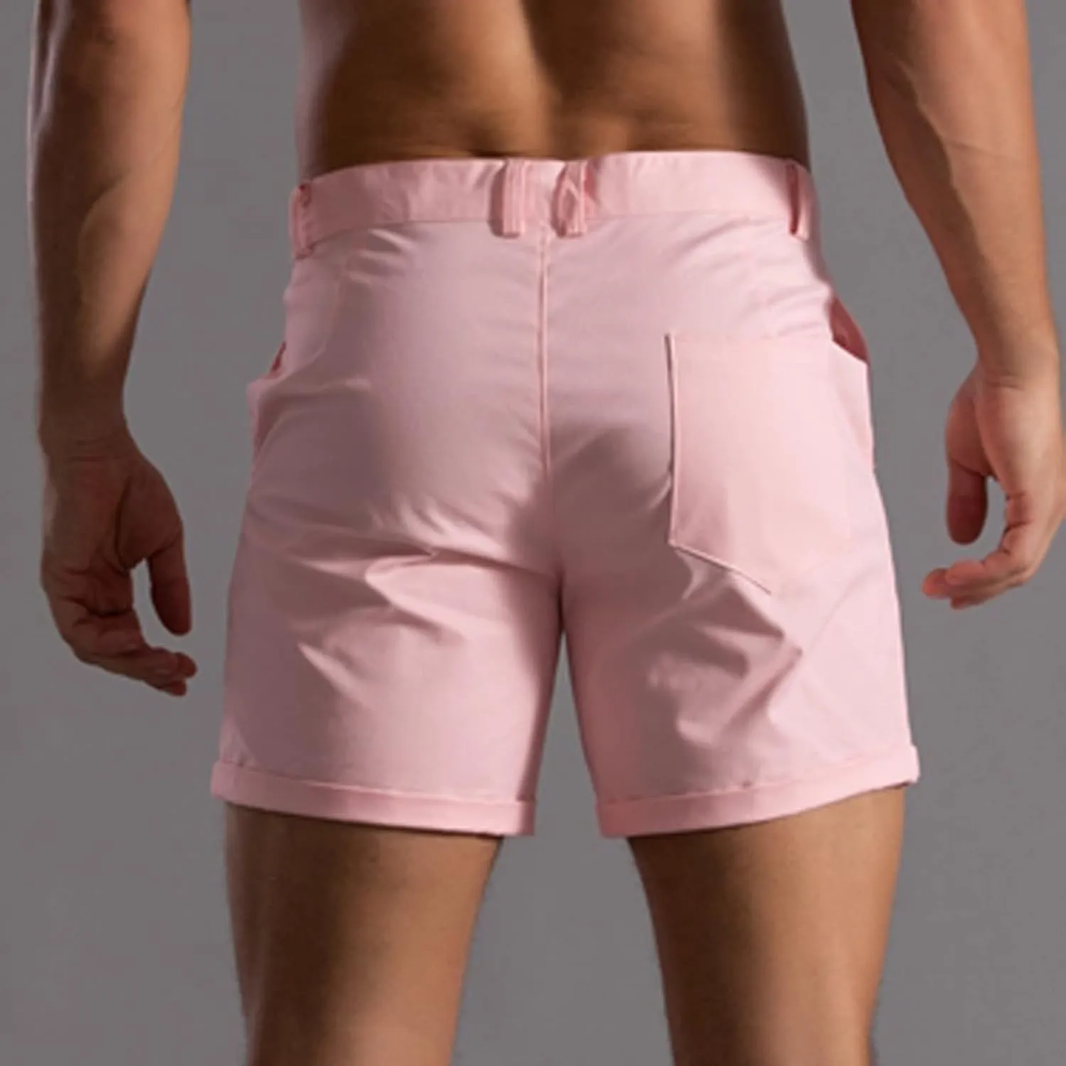 ZDOO Mens Flat Front Shorts Straight Leg Short Dress Pants Slim Fit Stretch Chino Shorts Business Casual Walk Shorts