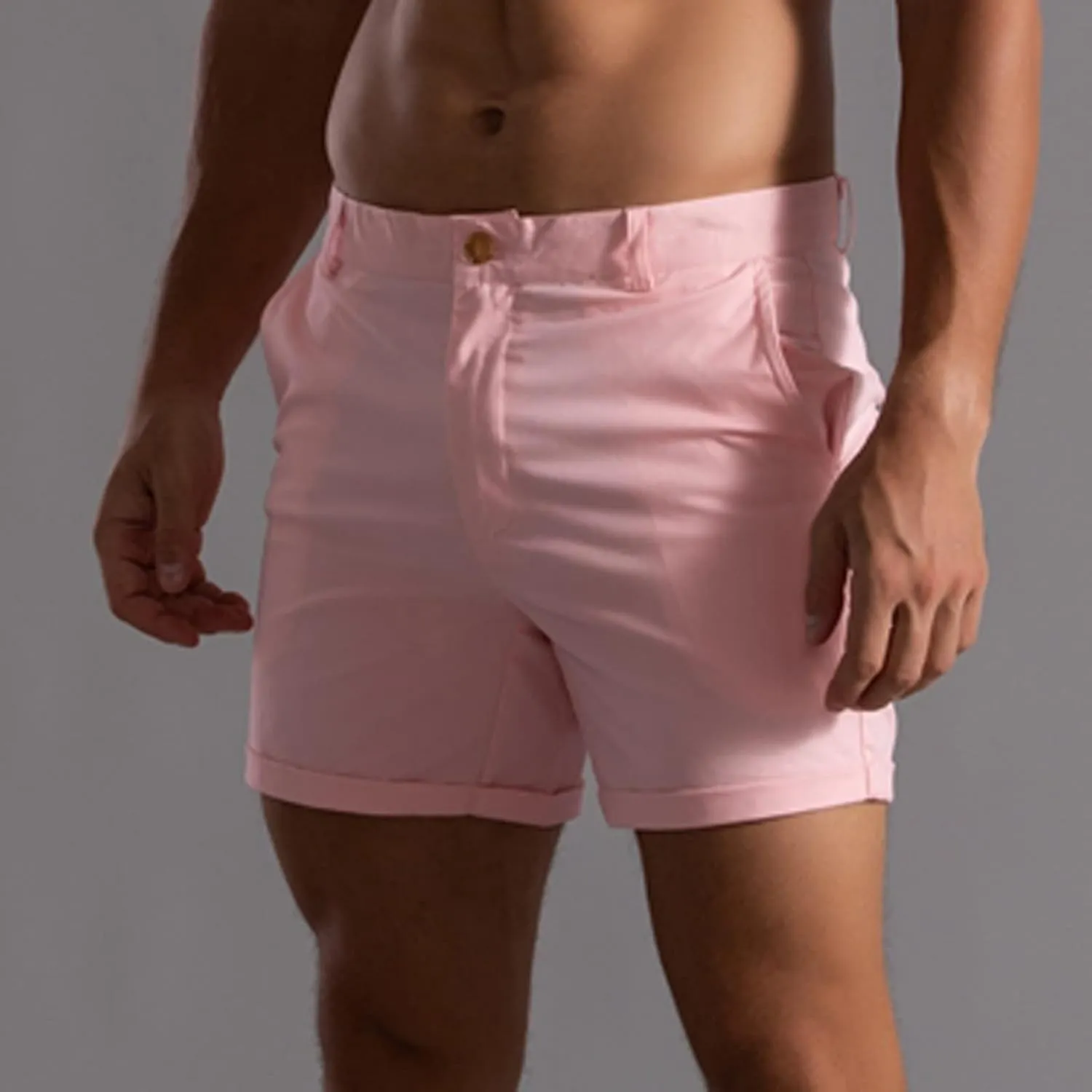 ZDOO Mens Flat Front Shorts Straight Leg Short Dress Pants Slim Fit Stretch Chino Shorts Business Casual Walk Shorts