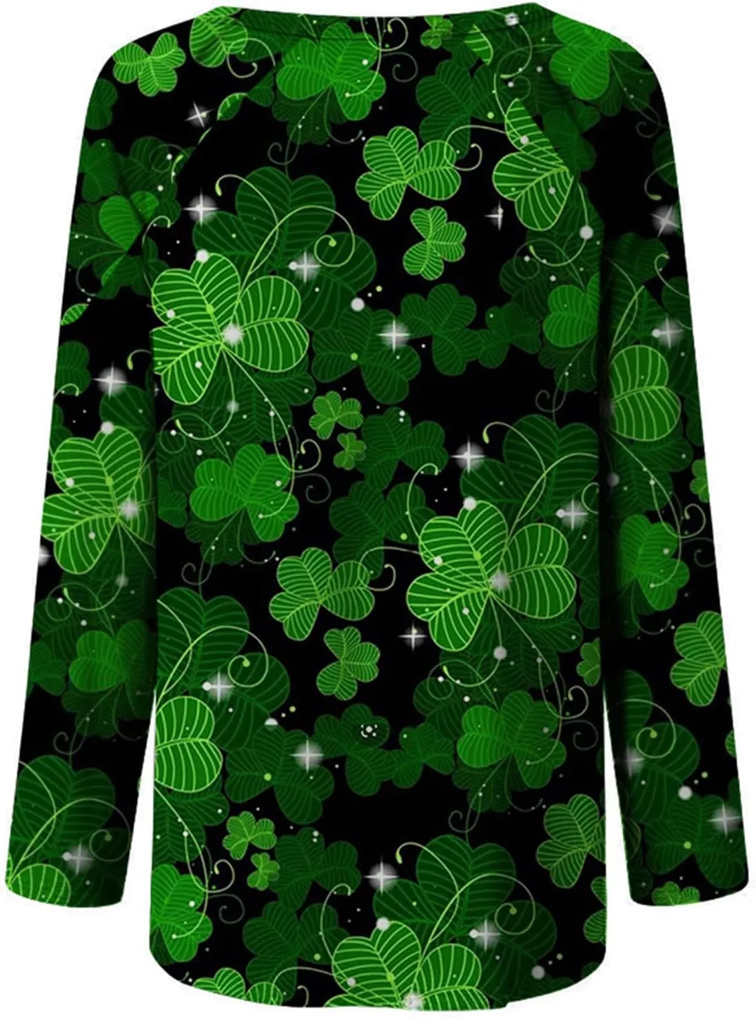 ZEFOTIM St Patricks Day Shirt Women Long Sleeve Lucky Funny Tshirts Irish Shamrock Graphic Tees Blouse